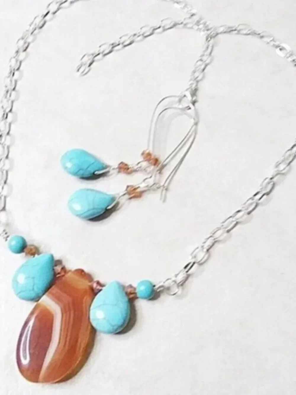 Ocean Breeze! Aqua Howlite Dangle Earrings! Beachy Summer Getaway Jewelry